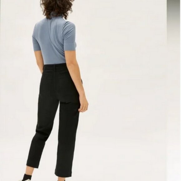 Everlane The Straight Leg Crop Regular Size 4 Black - Picture 3 of 5